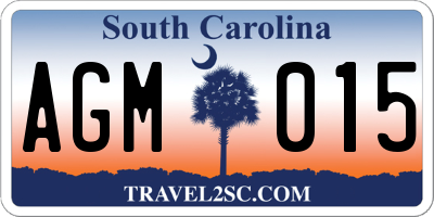 SC license plate AGM015
