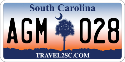 SC license plate AGM028