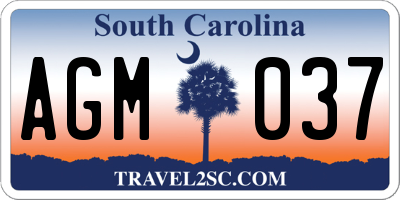 SC license plate AGM037