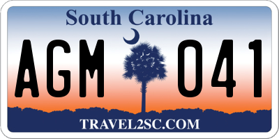 SC license plate AGM041