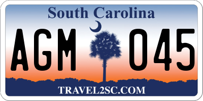 SC license plate AGM045