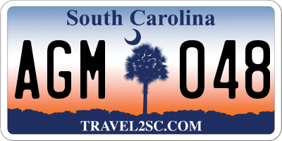 SC license plate AGM048