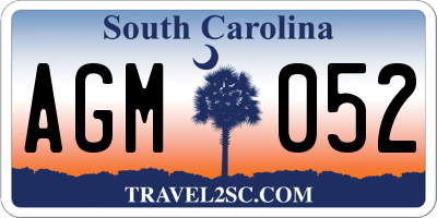 SC license plate AGM052