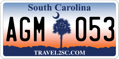 SC license plate AGM053
