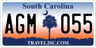 SC license plate AGM055