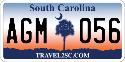 SC license plate AGM056