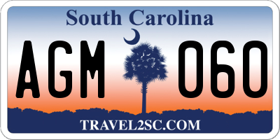 SC license plate AGM060