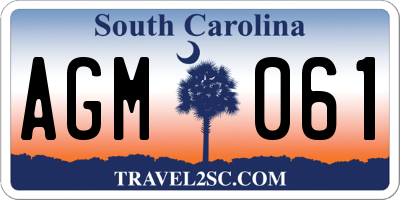 SC license plate AGM061