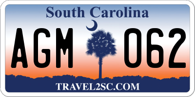 SC license plate AGM062