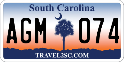 SC license plate AGM074
