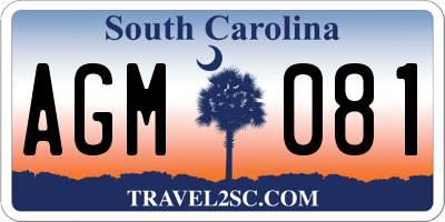 SC license plate AGM081
