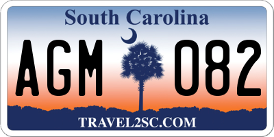 SC license plate AGM082