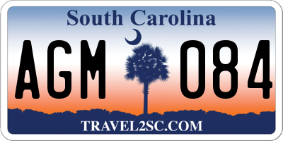 SC license plate AGM084