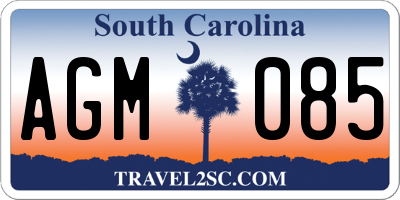 SC license plate AGM085