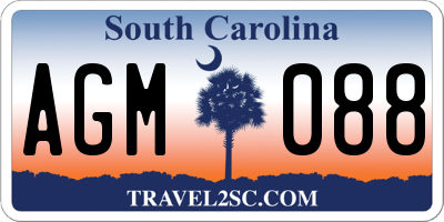 SC license plate AGM088