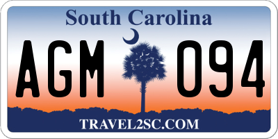 SC license plate AGM094