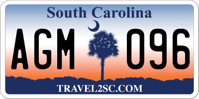 SC license plate AGM096
