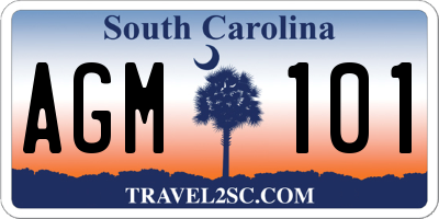 SC license plate AGM101