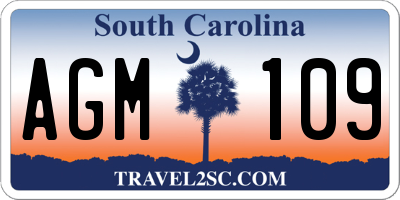 SC license plate AGM109