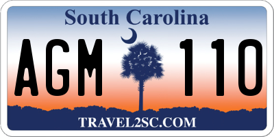 SC license plate AGM110