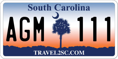 SC license plate AGM111