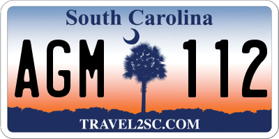 SC license plate AGM112