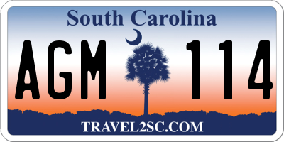 SC license plate AGM114