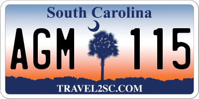 SC license plate AGM115