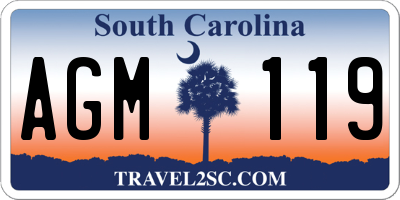 SC license plate AGM119