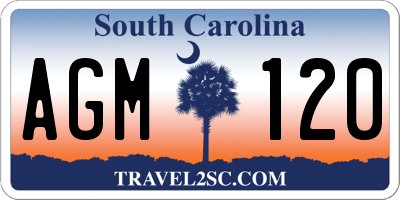 SC license plate AGM120