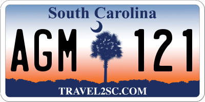 SC license plate AGM121