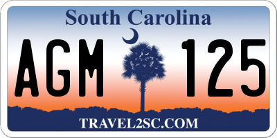 SC license plate AGM125