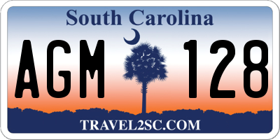 SC license plate AGM128