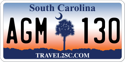 SC license plate AGM130