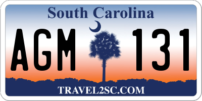 SC license plate AGM131