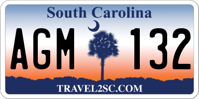 SC license plate AGM132