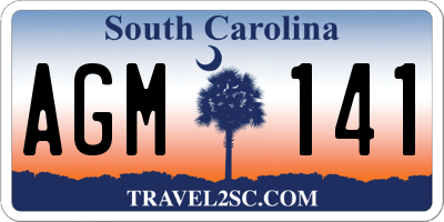 SC license plate AGM141