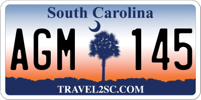 SC license plate AGM145