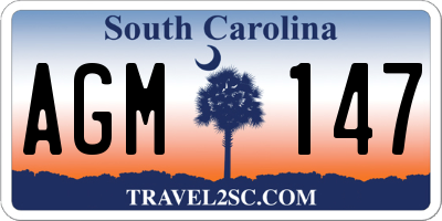 SC license plate AGM147