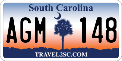SC license plate AGM148