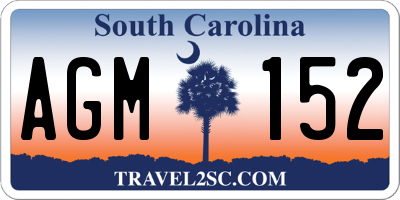 SC license plate AGM152
