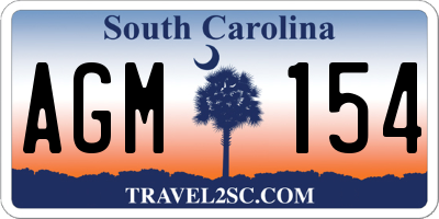 SC license plate AGM154