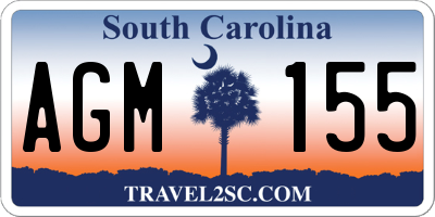 SC license plate AGM155