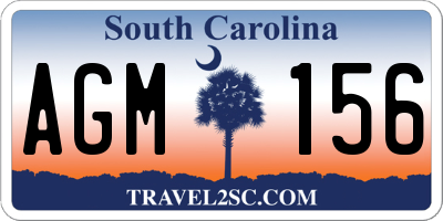 SC license plate AGM156
