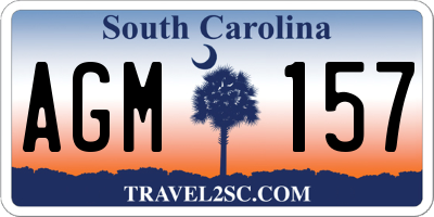 SC license plate AGM157
