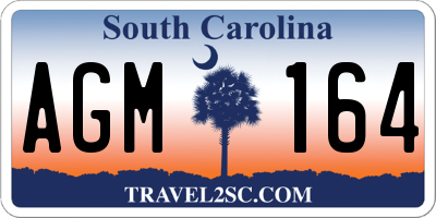 SC license plate AGM164