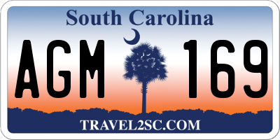 SC license plate AGM169