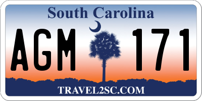 SC license plate AGM171