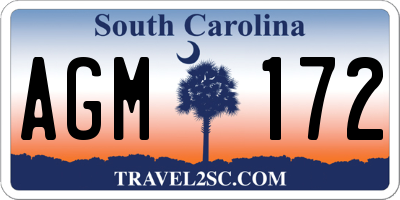 SC license plate AGM172