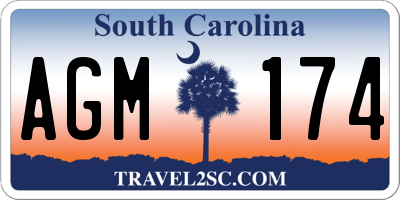 SC license plate AGM174